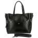 Женская кожаная сумка 653-2 BLACK